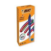 Bic 4 Colours Pro Ballpoint Pen Blue Barrel Medium (Pack of 12) 524091