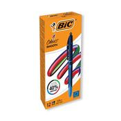 Bic 4 Colours Pro Ballpoint Pen Black Barrel Medium (Pack of 12) 524095