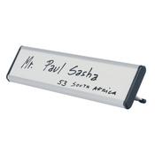 Bi-Office Drywipe Desk Nameplate 60x220x20mm White NPL01011 image