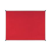 Bi-Office Aluminium Trim Felt Notice Board 1200x900mm Red FA0546170