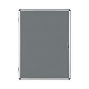 Bi-Office Enclore Felt Indoor Lockable Glazed Case 720x981x35mm Grey VT630103150