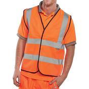 Beeswift High Visibility Waistcoat Full App G Orange M WCENGORM