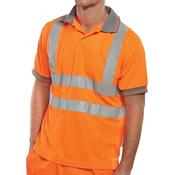 Beeswift High Visibility Short Sleeve Polo Shirt Orange L BPKSENORL