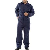 Beeswift Click Boilersuit Cotton Drill Navy Blue 34 CDBSN34