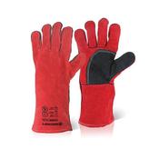 Beeswift Welders Gauntlet with Reinforced Palm 14 Inch Red (Pack of 10) C2WRPN