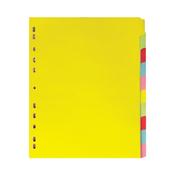 Elba 10-Part Card Divider A4 Extra Wide Assorted 400007242