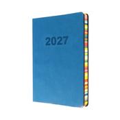 Collins Edge Rainbow Diary Week To View A5 Blue 2027 ED153.U57-27