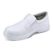 Beeswift Micro-Fibre Steel Toe S2 Slip-On Shoe 1 Pair White 7 CF83207