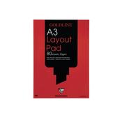 Clairefontaine Goldline Layout Pad 80 Sheets 50gsm A3 GPL1A3
