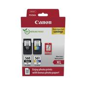 Canon PG-560XL/CL-561XL Ink Cartridges K/CMY + 4 x 6 in Photo Paper Value Pack 3712C008 image