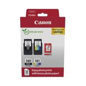 Canon PG-560/CL-561 Ink Cartridge K/CMY + 4 x 6 in Photo Paper Value Pack 3713C008 image
