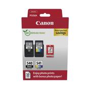 Canon PG-540/CL-541 Ink Cartridges K/CMY + 4 x 6 in Photo Paper Value Pack 5225B013 image