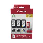 Canon PG-545XL x 2/CL-546XL Ink Cartridges High Yield K/CMY + 4x6 in Photo Paper Value Pack 8286B015 image