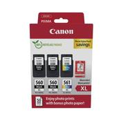 Canon PG-560XLx2/CL-561XL Ink Cartridge HY + Photo Val Pk 3712C012