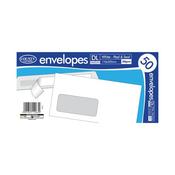 County Stationery DL Window Peel and Seal Envelopes x50 White (Pack of 20) C505