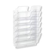Durable Flexiplus Wall Mounted Landscape Literature Holder A4 Clear (Pack of 6) 1700014401
