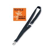 Durable Soft Bamboo ECO Lanyard with Clip and Breakaway Black (Pack of 10) 824001 image