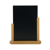 Deflecto Double Sided Small Countertop Chalkboard Information Display Teak TCB-SM-TE