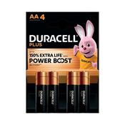 Duracell Plus AA Battery Alkaline 150% Extra Life Power Boost (Pack of 4) 5009370+ image
