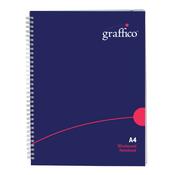 Graffico by 5 Star Hard Cover Wirebound Notebook 160pg A4 EN08810