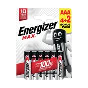 Energizer Max AAA Battery (4+2) (Pack of 6) E303328200