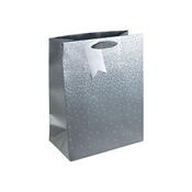 Eurowrap Gift Bag Stars on a Silver Background Large (Pack of 6) 30864-2C