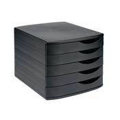 5 Star Desktop 5 Drawer Set A4 Documents up to 260x350mm Black/Black 108391