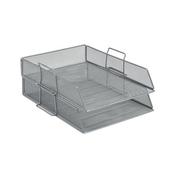 5 Star Mesh Letter Tray Scratch Resistant Stackable Front Load Portrait Foolscap Silver 287901