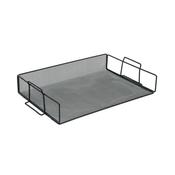 5 Star Mesh Letter Tray Scratch Resistant Stackable Side Load Landscape Foolscap Black 287918