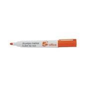 5 Star Drywipe Marker Bullet Tip Xylene/Toluene-free 3mm Line Red (Pack of 12) 296131