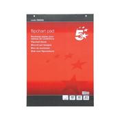 5 Star Flipchart Pad Plain Perforated Punched 2 Holes 40 Sheets 70gsm A1 (Pack of 5) 296956