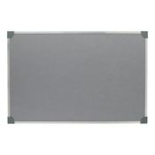 5 Star Felt Noticeboard with Wall Fixing Kit and Aluminium Trim 900x600mm Grey 397786