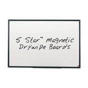 5 Star Magnetic Drywipe Board Steel Trim with Fixing Kit and Detachable Pen Tray 1200x900mm 424127
