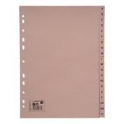 5 Star Index A-Z Recycled Card Multipunched 150gsm A4 Buff (Pack of 20) 464475