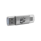 5 Star USB 3.2 Gen 1 Combo Flash Drive with USB A/C 128GB Silver 667953