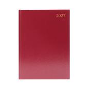 Desk Diary Day Per Page Appt A5 Burgundy 2027 KFA51ABG27