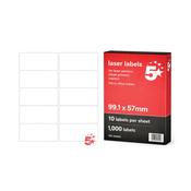 5 Star A4 Address and Parcel Labels 99.1x57mm Pack of 1000 FS679622