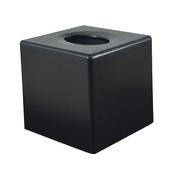 Devon Cube Tissue Box Holder Black (Pack of 6) 4621 image