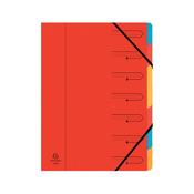 Exacompta Europa 7-Part Organiser 400gsm Pressboard A4 Red 5221Z