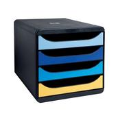 Exacompta Bee Blue Big Box Recycled 4 Drawer Assorted 3104202D