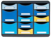 Exacompta Bee Blue Store Box Recycled 11 Drawers Assorted 3137202D