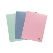 Exacompta Autentik Display Book 20 Pocket A4 Assorted Pack of 3 88239E