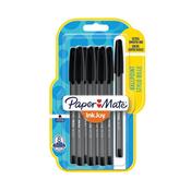 PaperMate Inkjoy 100 Capped Ballpoint Pens Medium Black (Pack of 8) 1956739