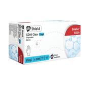 Shield Vinyl Powder-Free Gloves Small Clear (Pack of 100) GD09 - S image