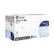 Shield Powder-Free Vinyl Gloves Medium Clear (Pack of 100) GD09 - M image