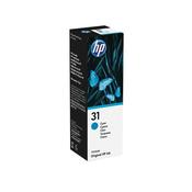 HP 31 Original Ink Bottle 70-ml Cyan 1VU26AE image