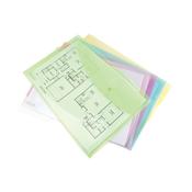 Rapesco Eco Recycled Popper Wallet A3 Assorted Pastel Transparent (Pack of 5) 0697