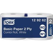 Tork White Combi Basic Paper Towel Roll 340m (Pack of 2) image