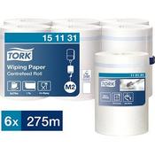 Tork M2 Centrefeed Wiping Paper White Roll 275m (Pack of 6) image