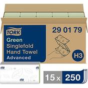Tork Advanced H3 Green Single-Fold Paper Towel Pack (Pack of 15) image